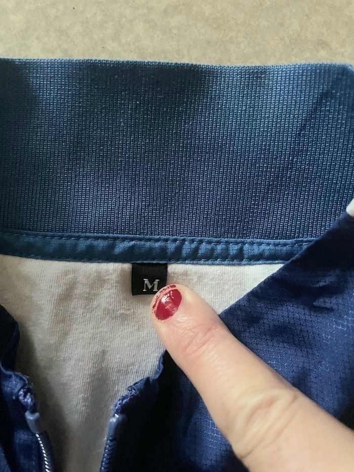 veste de survêtement homme taille M bleu azur parfait etat - photo numéro 4