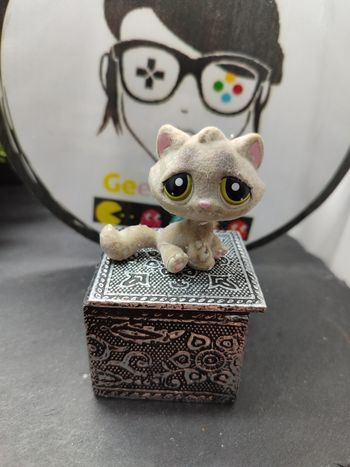 Lps01154 My Littlest Petshop Pet Shop LPS Authentic Chat Cat Tabby Gouttière 323