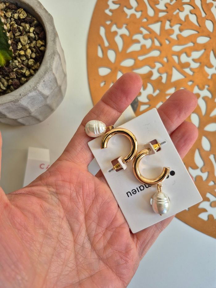 Boucles d’oreilles fantaisies perle - photo numéro 3