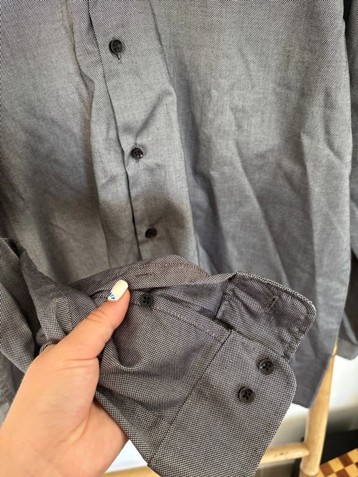 Chemise grise / noire 100% coton C&A taille XL - photo numéro 4