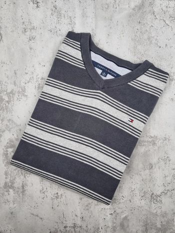 Pull col V Tommy Hilfiger bariolé, XL Hommes