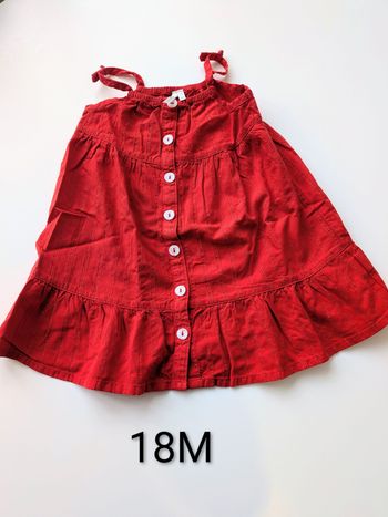 Robe rouge à bretelles 18M