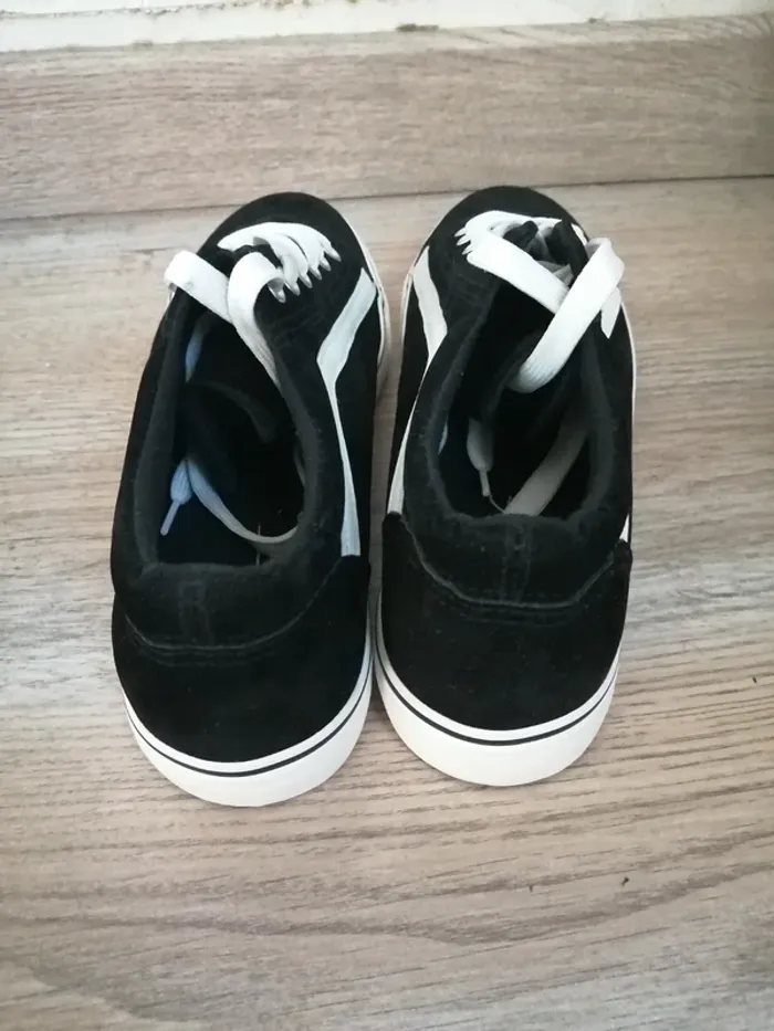 Baskets noires effet suédine avec liseré blanc / stay / (40) - photo numéro 5