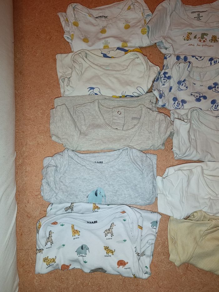 Lot 10 boddies manche courte bebe garçon - photo numéro 2