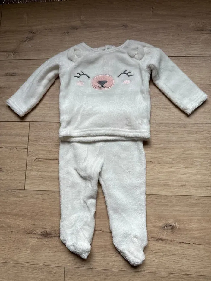 Pyjama 2 pièces avec pied Inextenso 68cm 6mois - photo numéro 2