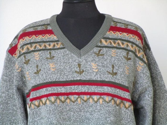 Pull kaki vintage 42 TBE - photo numéro 3