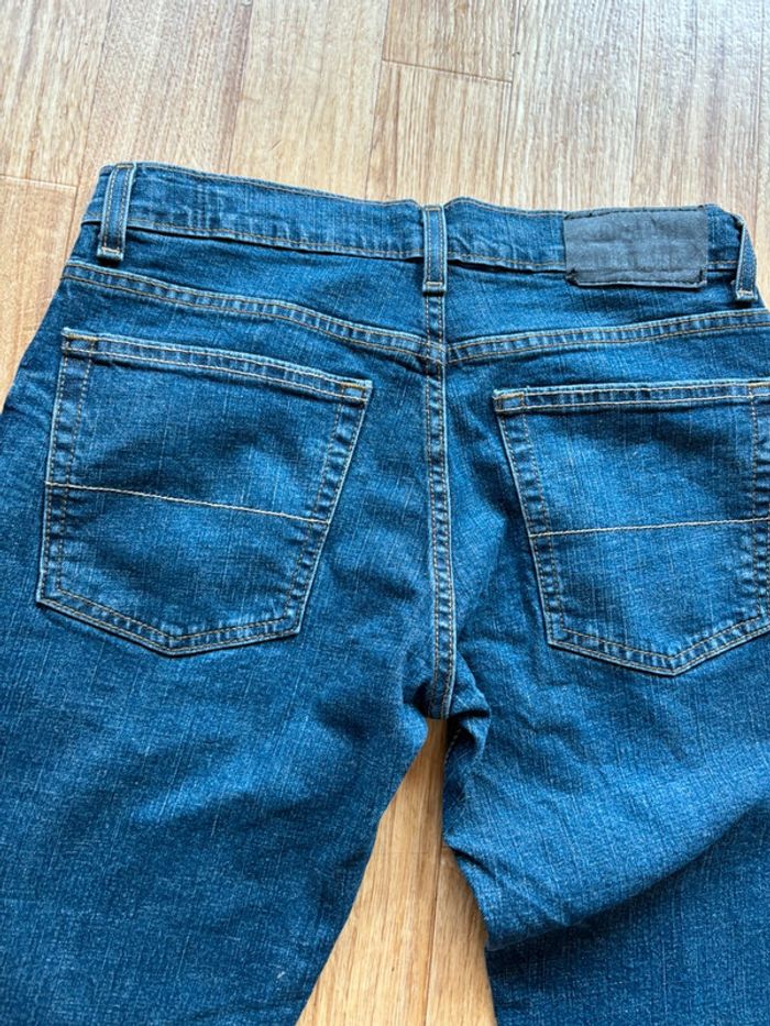 Jean Levi's femme Signature Gold bleu foncée brut M/38 W28 droite straight mi taille US rare - photo numéro 13