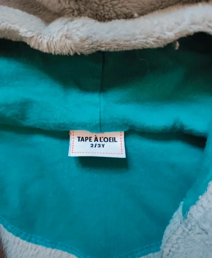 Robe de chambre grise & bleu 🍃tape a l'oeil - photo numéro 3