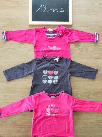 T shirts fille manches longues taille 12mois