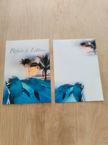 Papier à lettre Dauphins