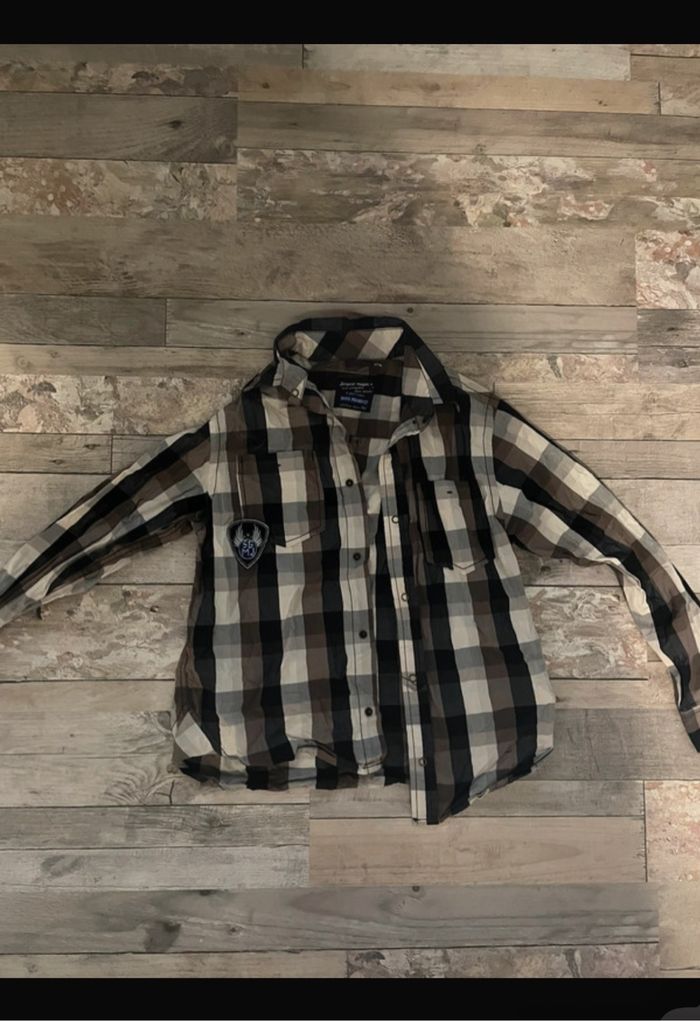 Chemise à carreaux sergent major