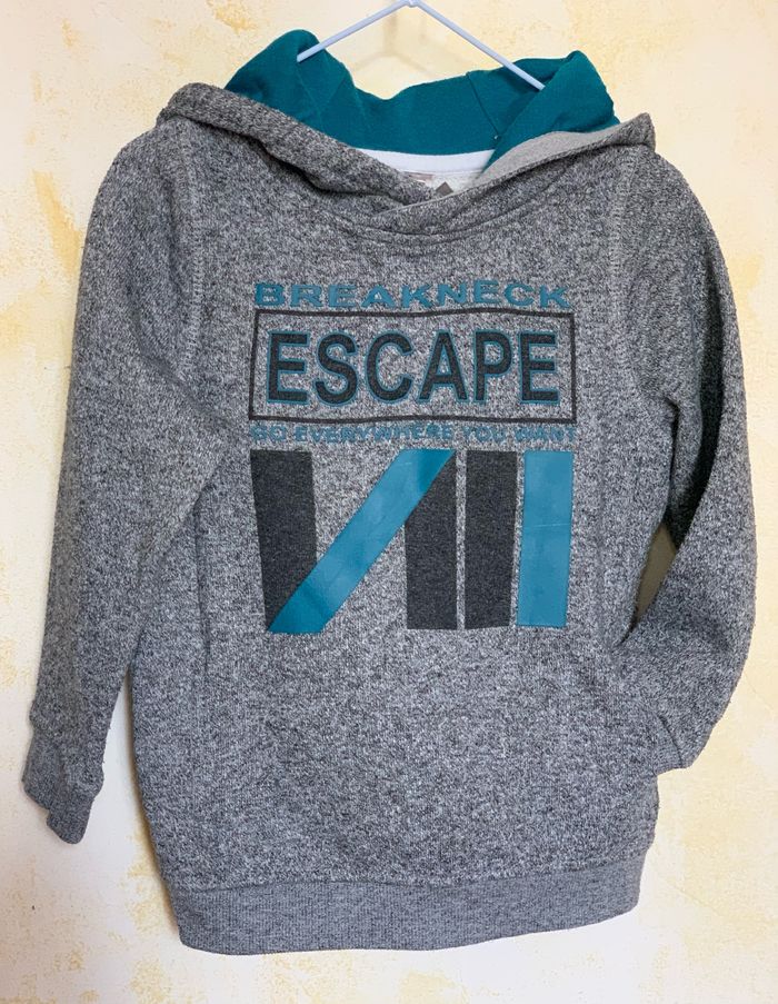 Sweat avec capuche gris Orchestra 4 ans