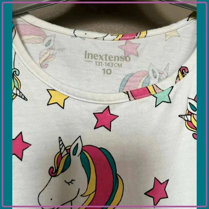 Robe licorne avec voile transparent taille 10 ans - photo numéro 2