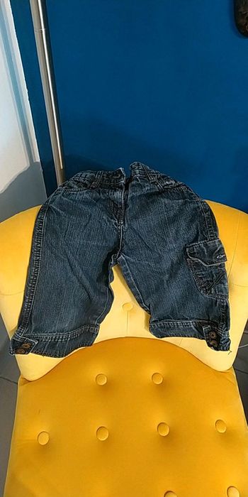 Pantalon Jeans court large