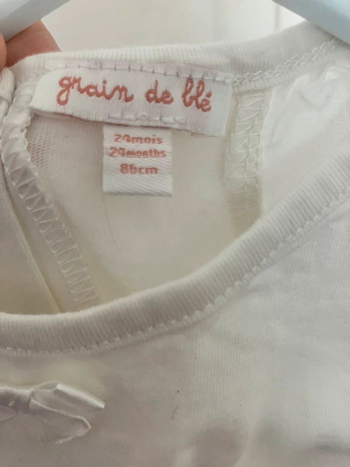Jolie robe body légère blanche 24 mois - photo numéro 3
