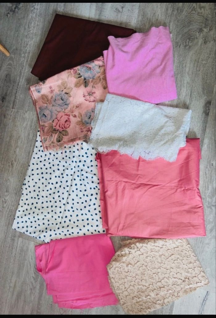 Lot tissu patron couture