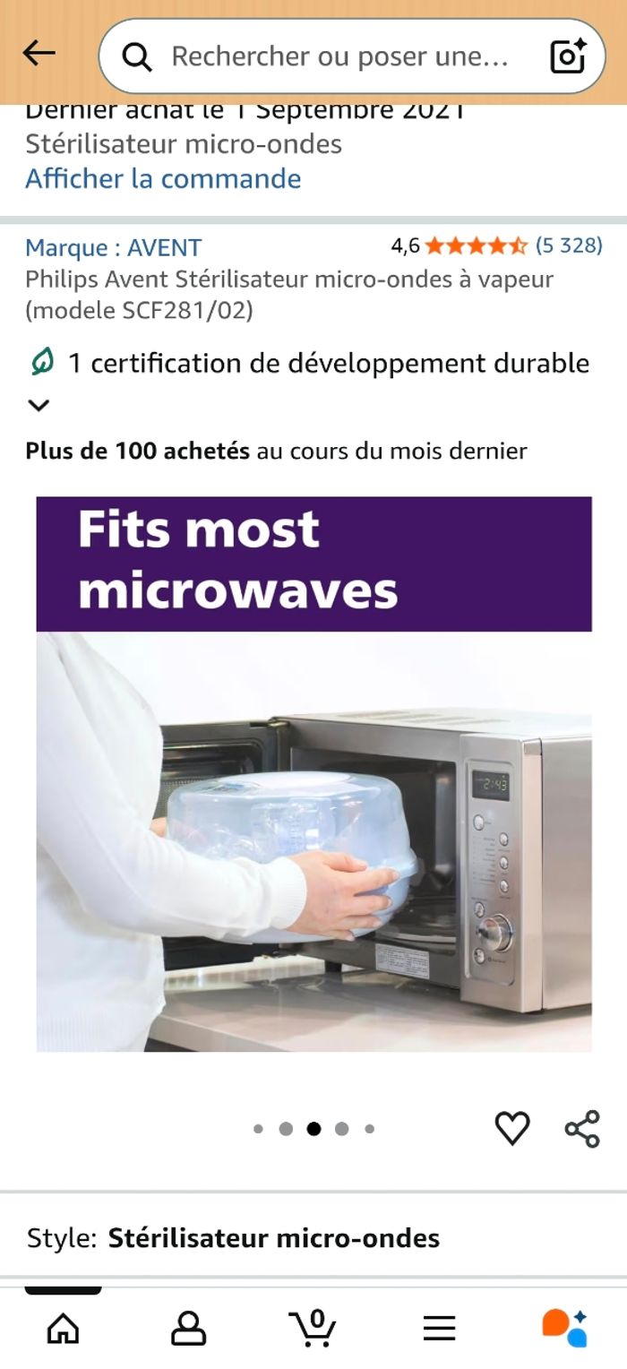 Stérilisateur biberon Philips - photo numéro 2