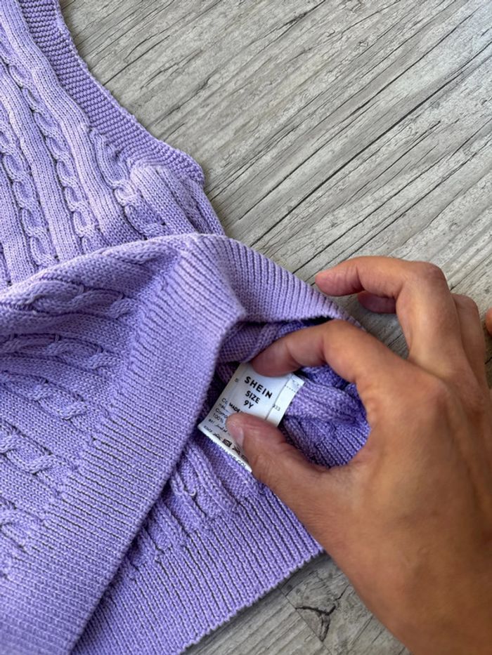 Pull sans manches Lila Shein 9ans neuf - photo numéro 3