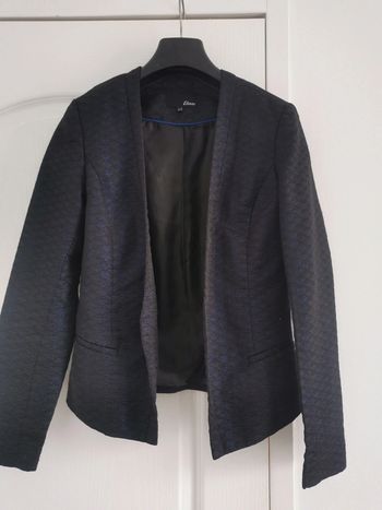 Veste blazer noire et bleue