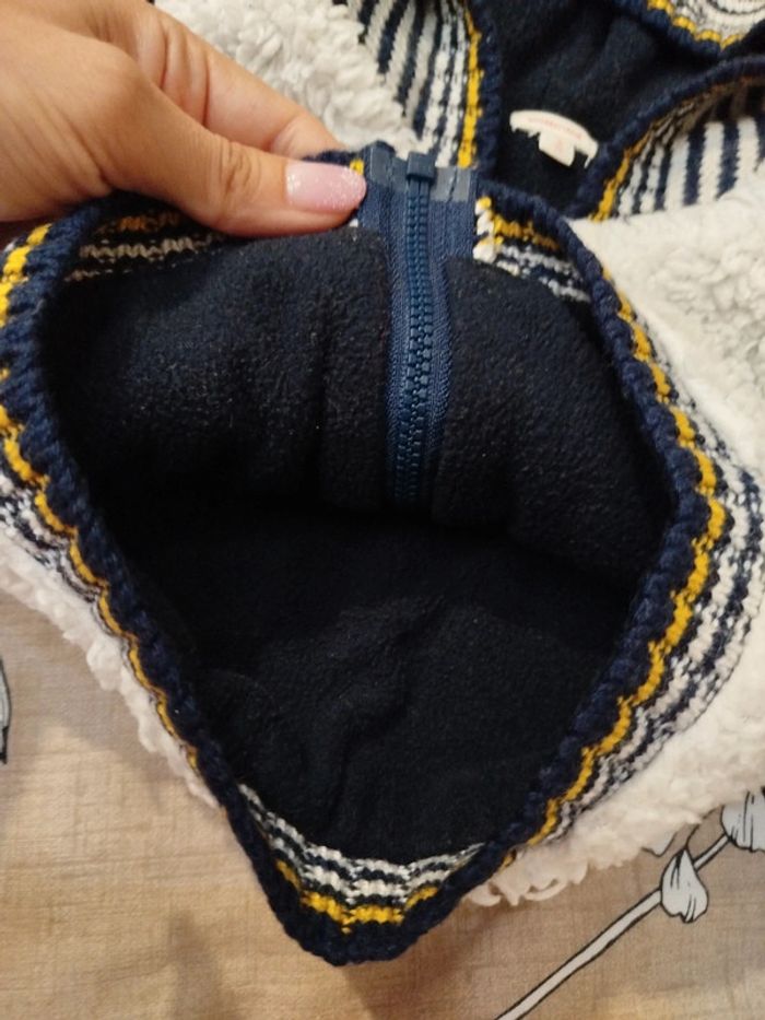 Gilet zippé à capuche chaud hiver 3 mois catimini - photo numéro 4