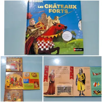Livre animé de flaps, tirettes.. Kididoc 🛡 Les Chateaux-Forts 🐎