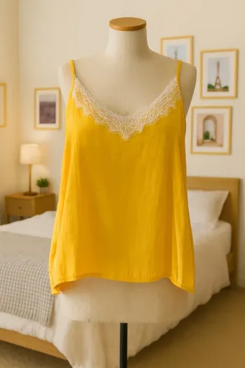 💛 Top caraco jaune dentelle bla