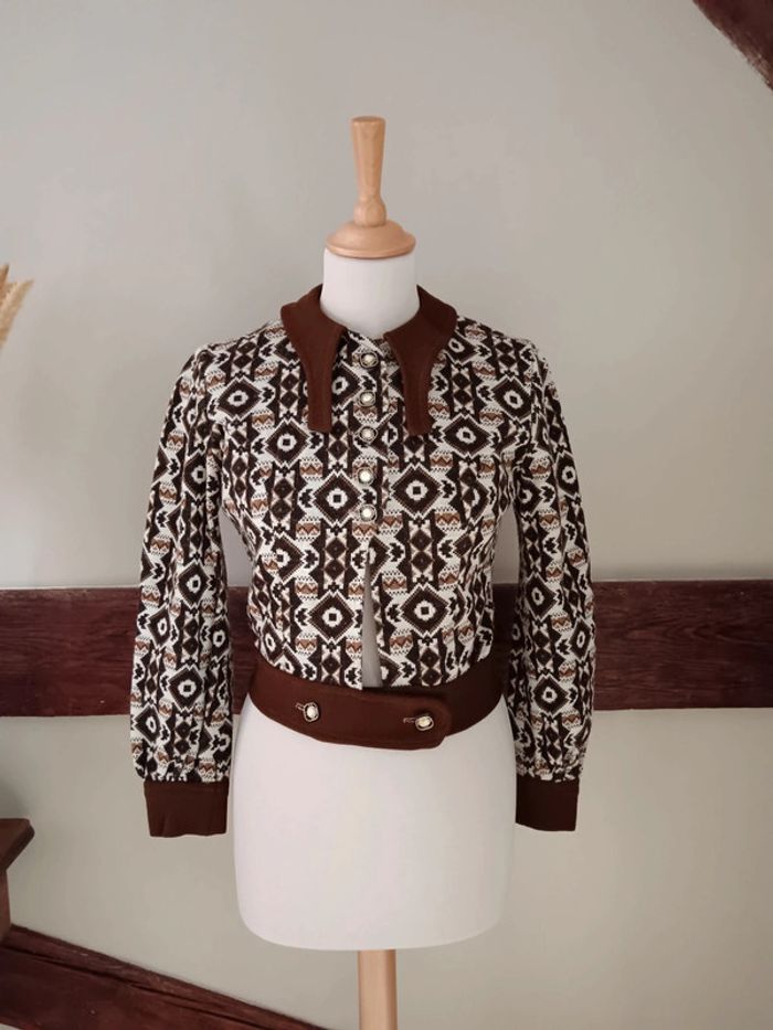 Ensemble trois pièces marron années 70 - photo numéro 8