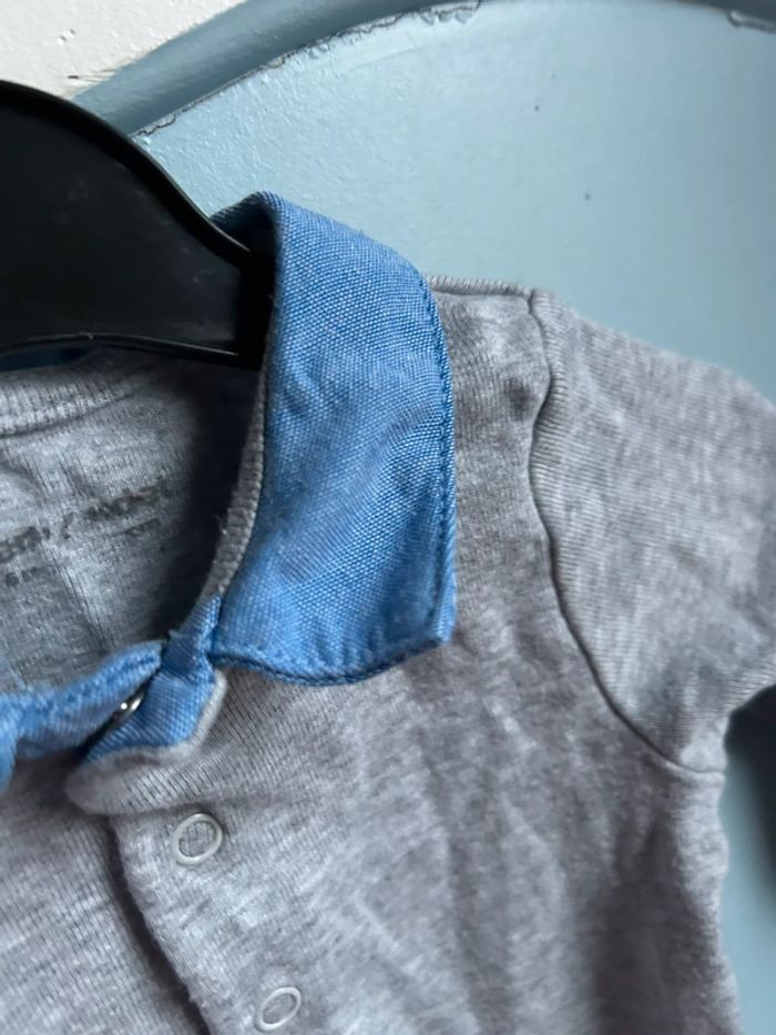 Body a manches longues, à col , gris , 6 mois, vertbaudet - photo numéro 5