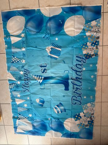 Bannière premier anniversaire bleu 💙