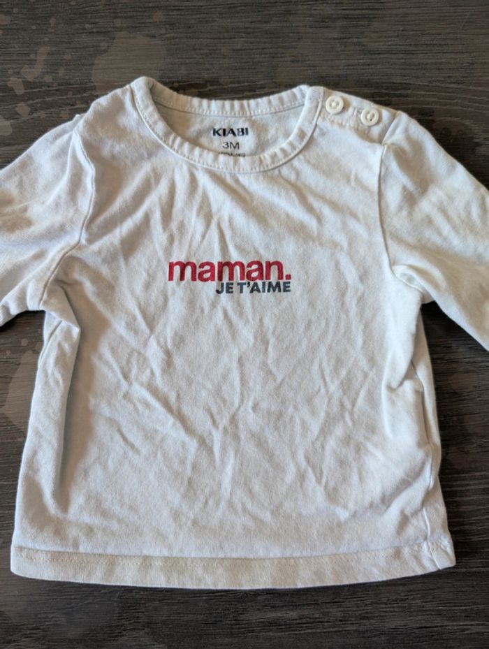 T-shirt manches longues maman je t'aime