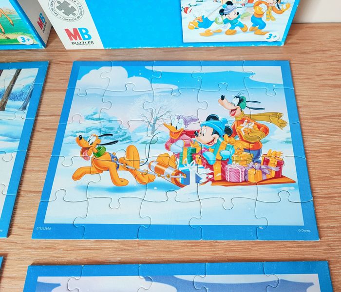 🦄 Lot de 2 x 2 puzzles Disney - 25 pièces - MB 🦄 - photo numéro 5