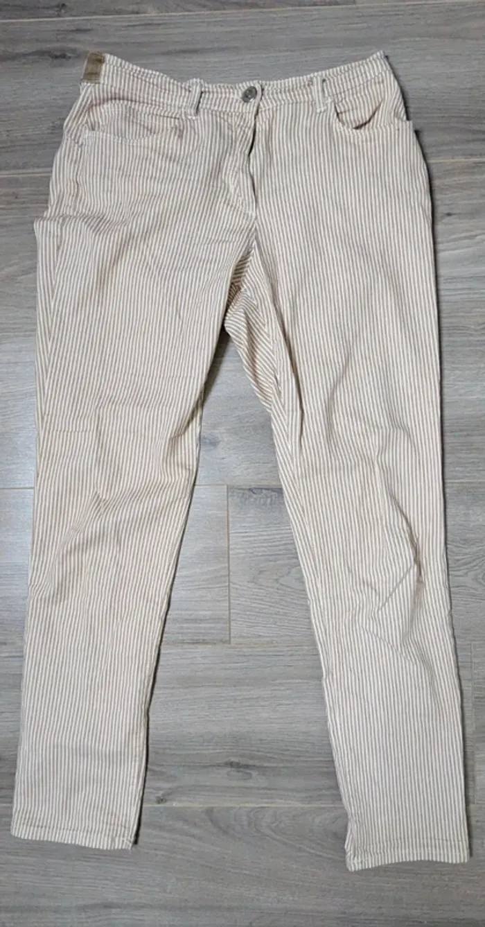 Pantalon droit rayé - photo numéro 3