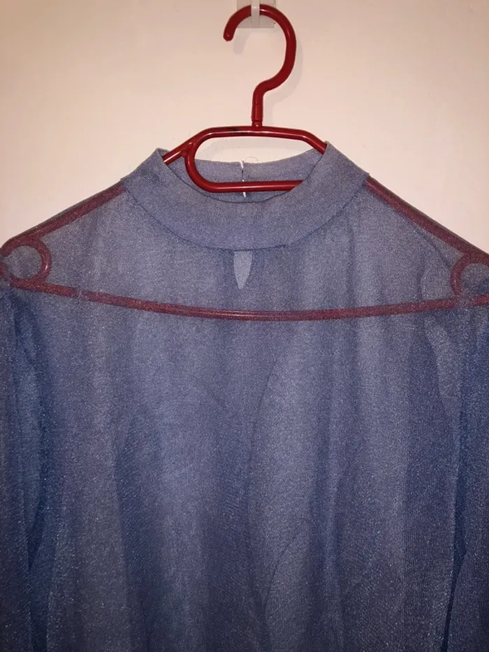 Haut Zara ample, tulle parme TBE Taille M - photo numéro 5