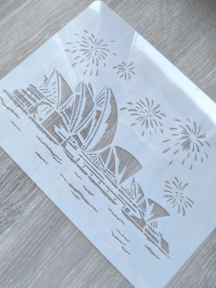 Grand Pochoir A4 de l'Opéra de Sydney - photo numéro 3