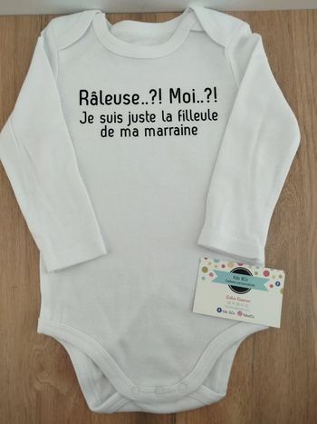 Body humoristique râleuse moi je suis là filleule de marraine