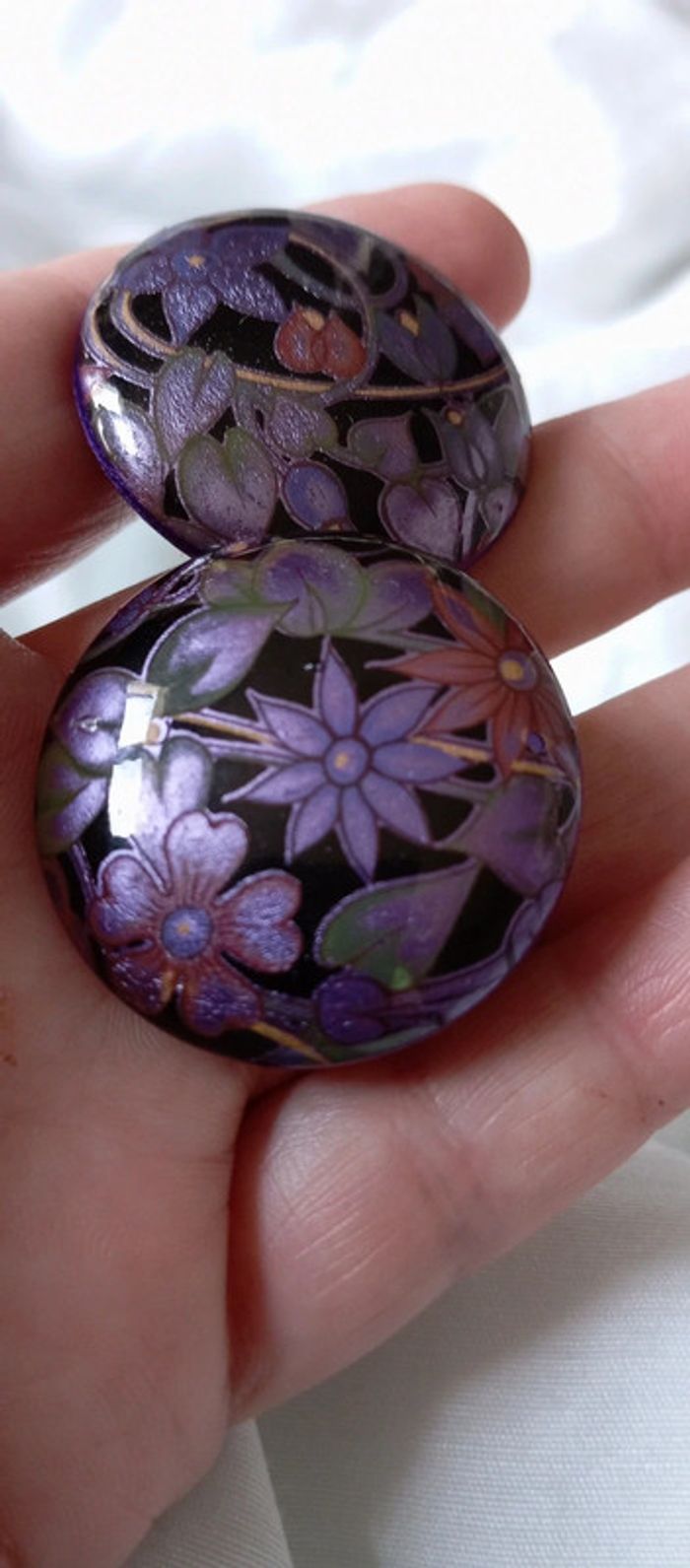 Clips d'oreilles inspi 70's - photo numéro 2