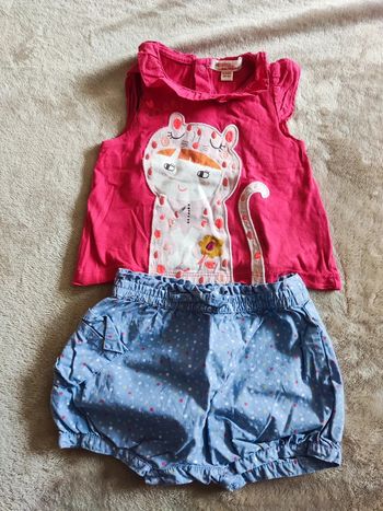 ensemble t-shirt short 6 mois