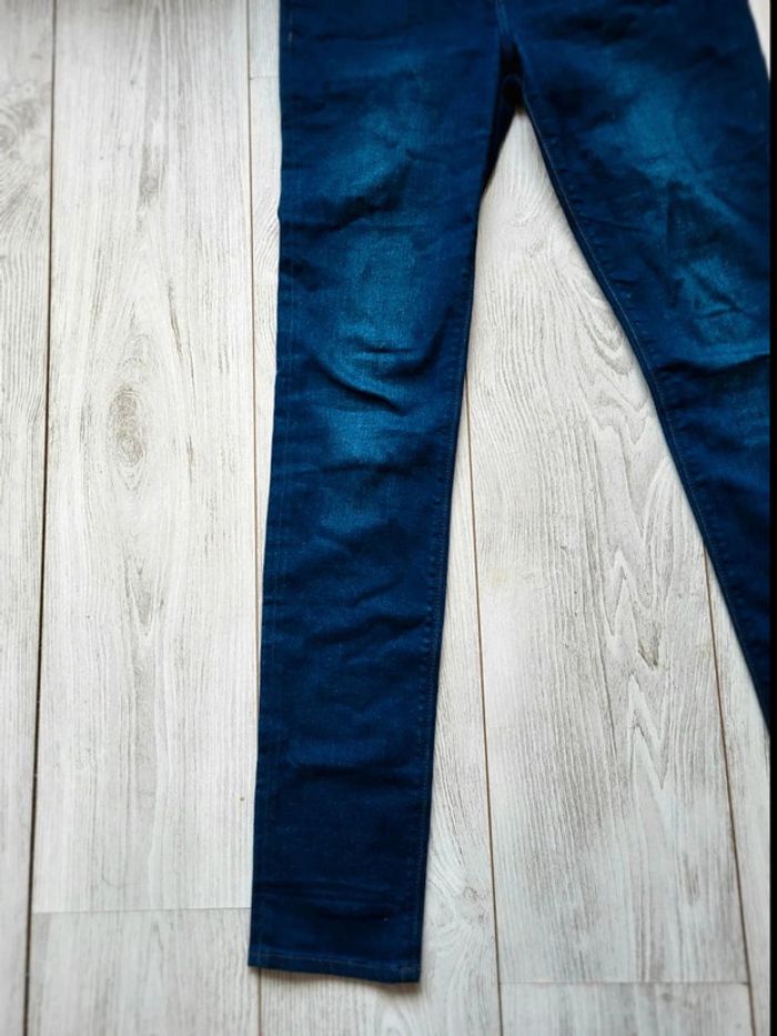 Jean Femme Superdry Vintage Standard Skinny - Bleu Foncé - Détail Rose - Style Casual Authentique - photo numéro 2
