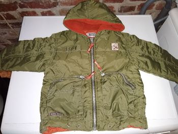 manteau 2 ans kaki orange