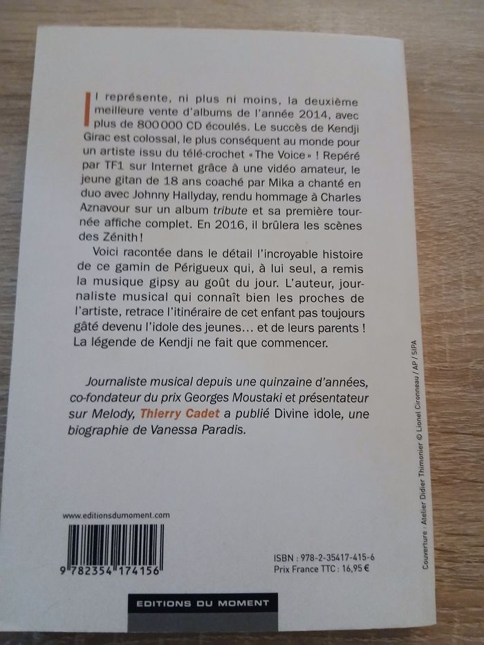 Livre la légende de Kendji - photo numéro 2