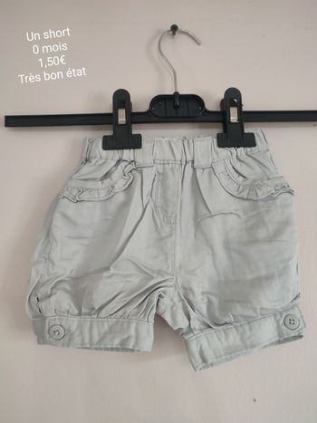 Short 0 mois fille