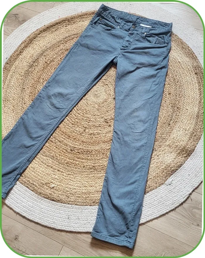 Pantalon homme AMI – Taille 40 FR / 30 US – Slim bleu gris – Très bon état - photo numéro 2