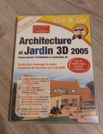 Jeux ordinateur architecture et jardin 3D