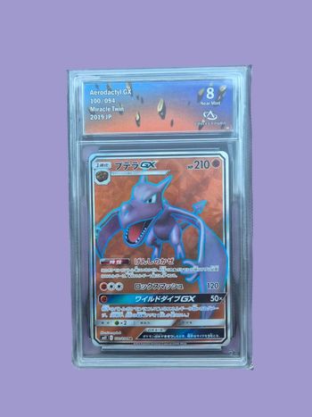 Carte Pokémon Ptera / Aerodactyl GX 100/094 - SM11 Miracle Twin - Gradé Collect Aura CA 8