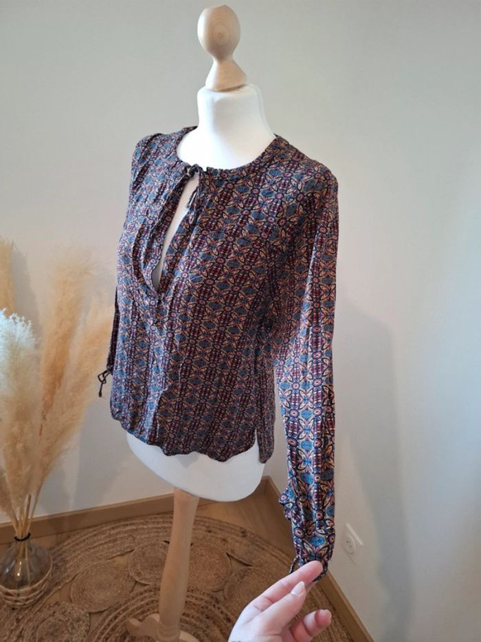 Blouse colorée à motifs Color Block taille S 36