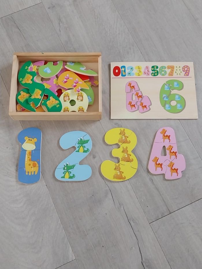 Puzzle en bois les chiffres - photo numéro 2