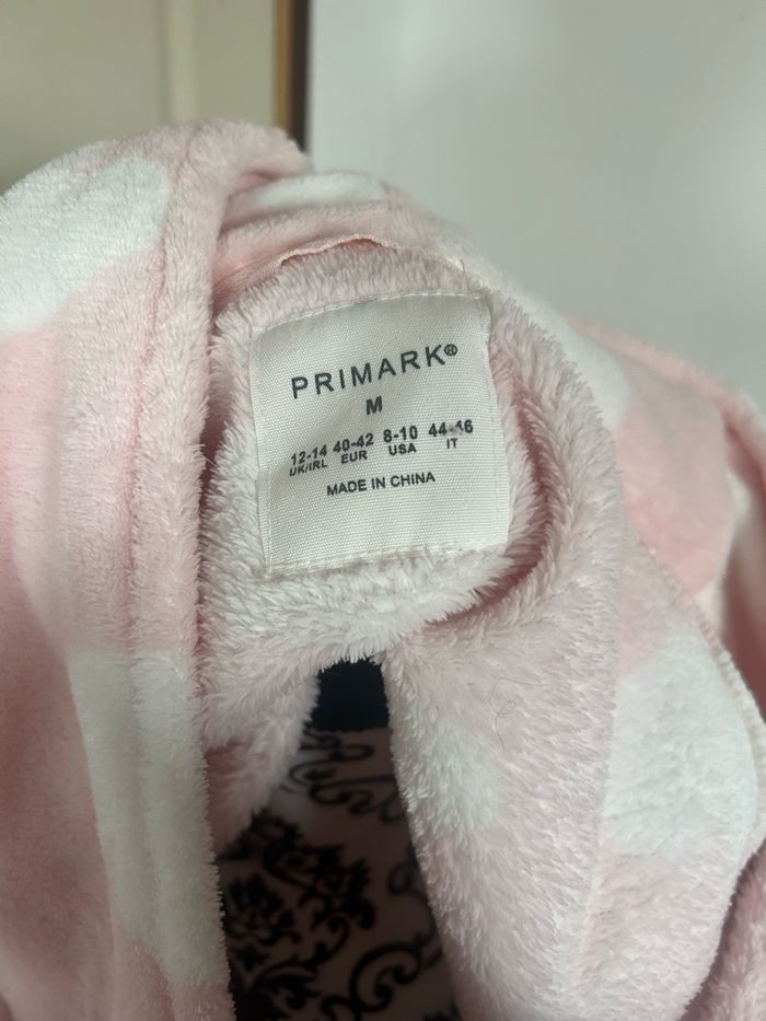 Peignoir Primark taille 40-42 rose et blanc - photo numéro 3