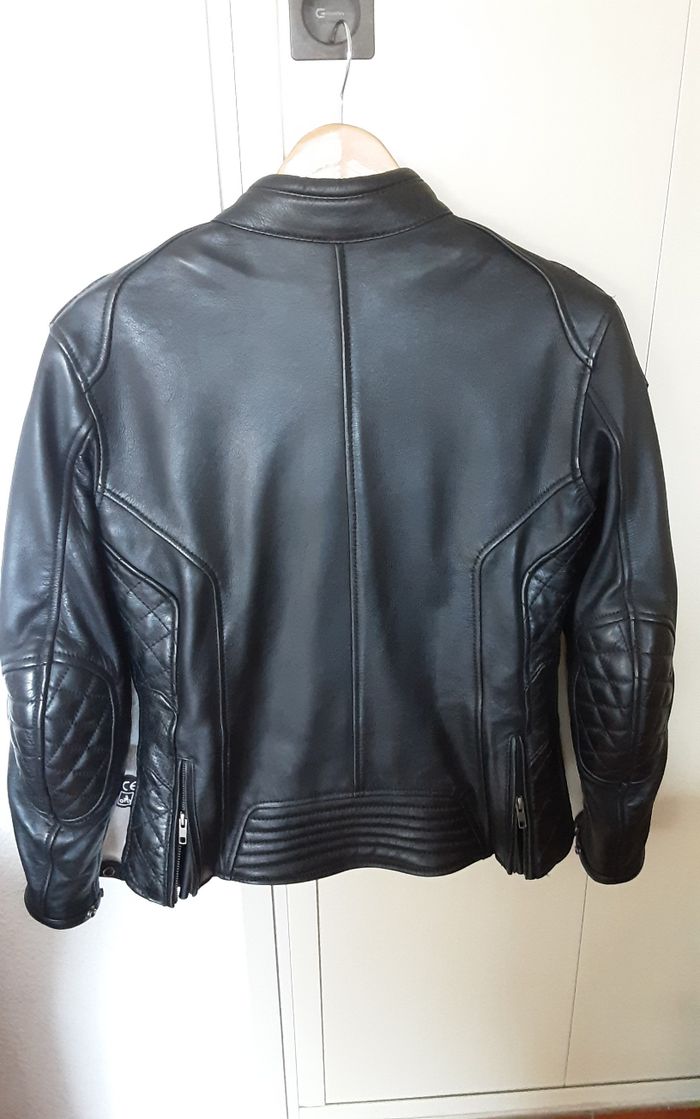 Blouson moto cuir femme T38 - photo numéro 2