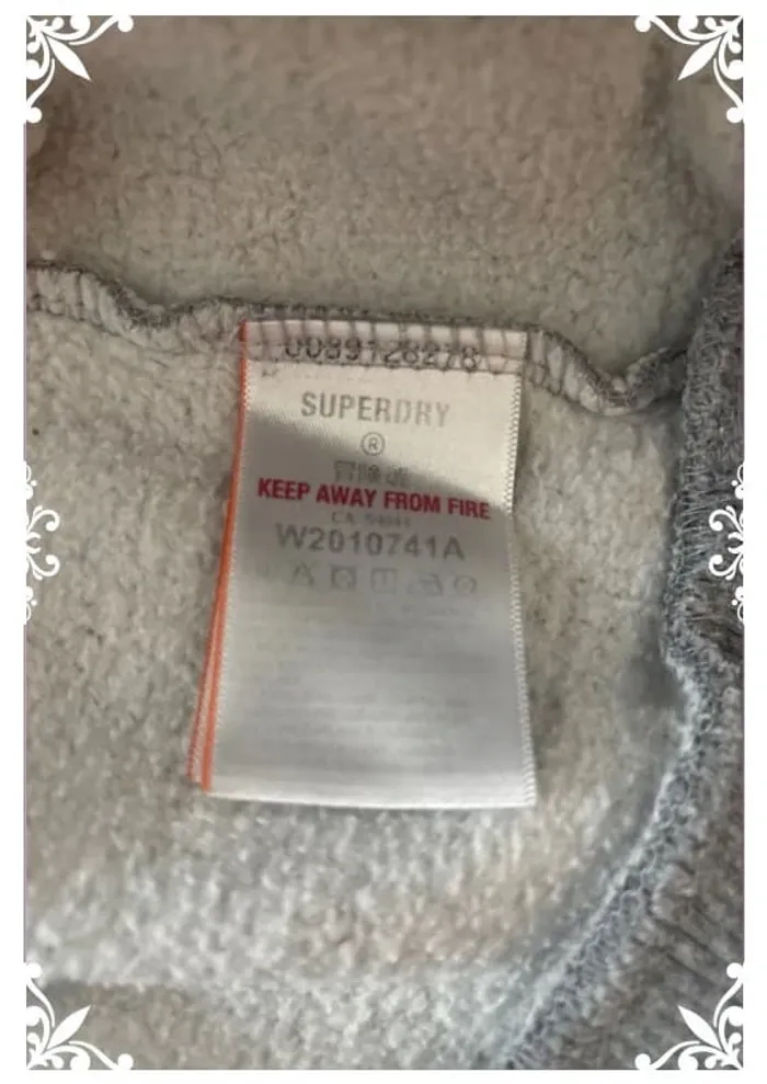 Sweat à capuche gris chiné "54" - Superdry - Taille XL - photo numéro 7