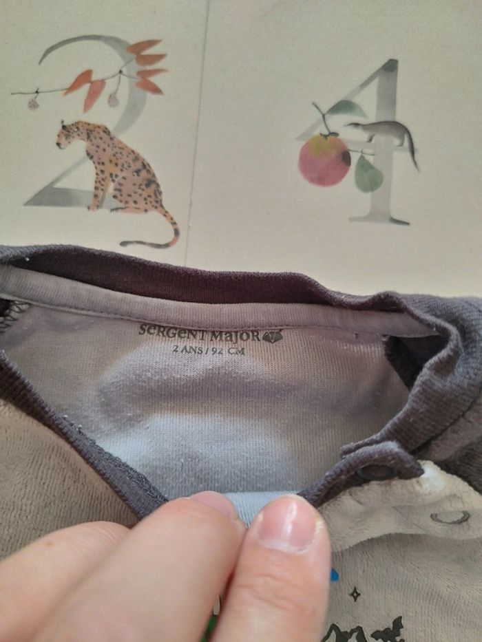 Très joli pyjama velours deux pièces Sergent Major taille 2 ans - photo numéro 5